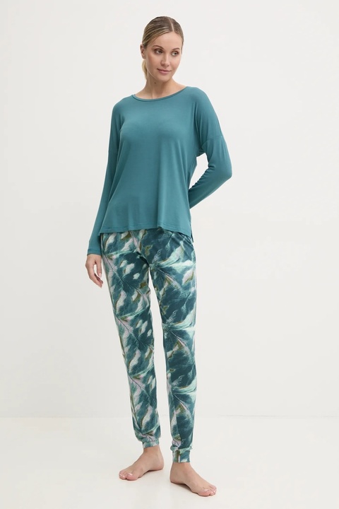 Chantelle spodnie lounge kolor zielony wzorzyste FN7660 - zdjęcie produktu nr 2