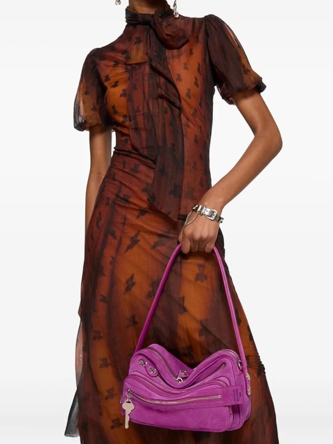 Acne Studios Camero Party leather shoulder bag - Purple - zdjęcie produktu nr 1