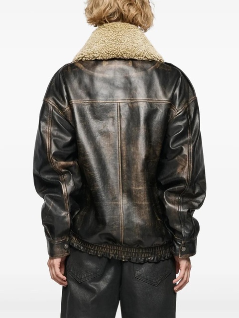 MISBHV front-pocket leather jacket - Black - zdjęcie produktu nr 1