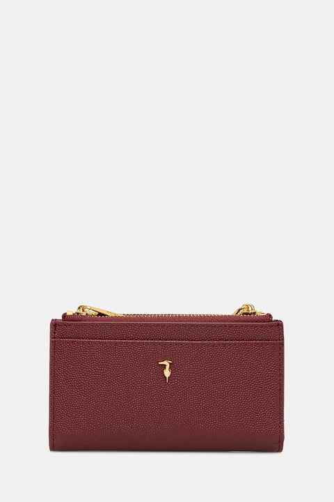 Trussardi portfel skórzany damski kolor bordowy I040E000071N - zdjęcie produktu nr 1