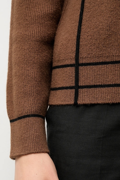 Answear.LAB sweter z kaszmirem damski kolor brązowy z półgolfem - zdjęcie produktu nr 2