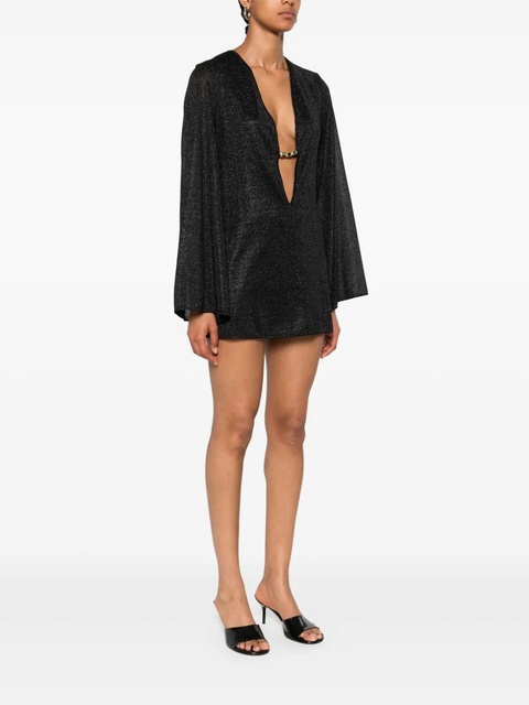 Oséree lurex-detail mini dress - Black - zdjęcie produktu nr 2