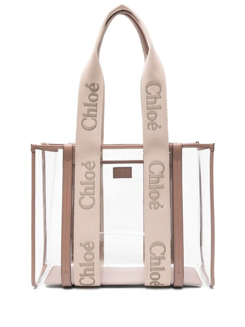 Chloé medium Woody tote bag - Pink - zdjęcie produktu nr 1