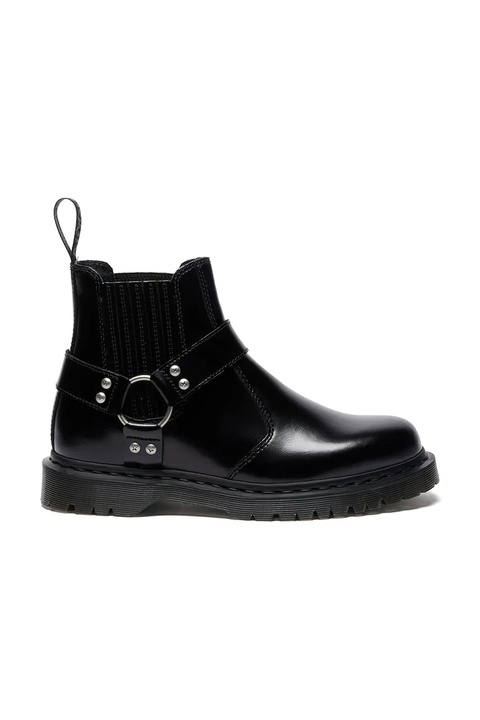 Dr. Martens workery skórzane 2976 Harness Chelsea damskie kolor czarny na płaskim obcasie DM41387001 - zdjęcie produktu nr 1