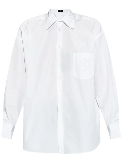 ETRO logo-embroidered poplin shirt - White - zdjęcie produktu nr 1