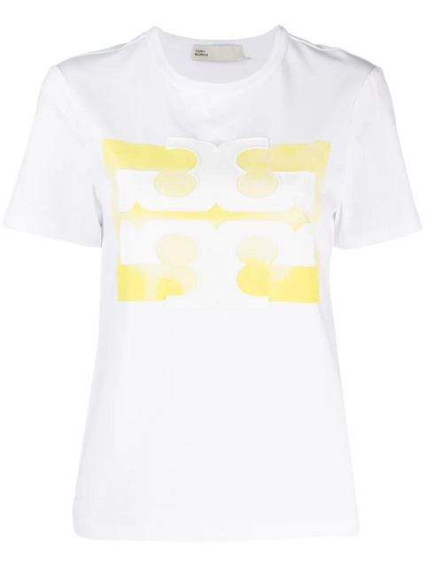 Tory Burch logo-patch cotton T-shirt - White - zdjęcie produktu nr 1
