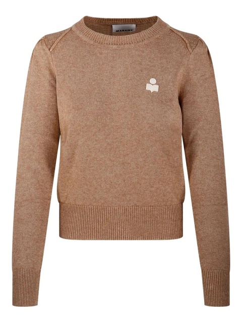 MARANT ÉTOILE crew-neck logo sweater - Brown - zdjęcie produktu nr 1