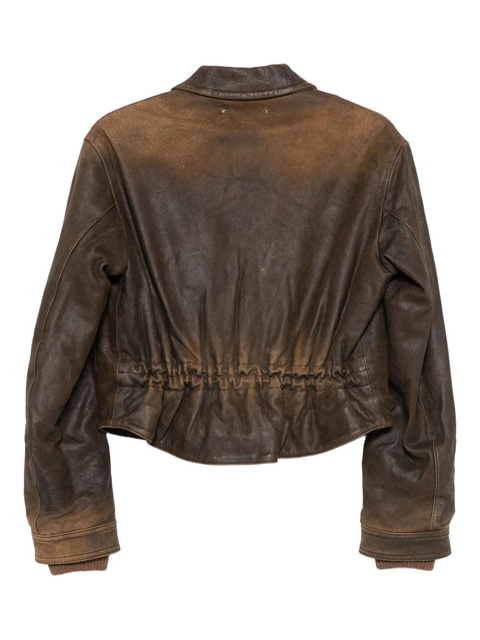 Golden Goose zip-up leather jacket - Brown - zdjęcie produktu nr 2