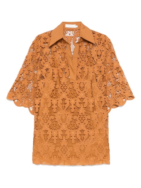 ZIMMERMANN embroidered blouse - Brown - zdjęcie produktu nr 1