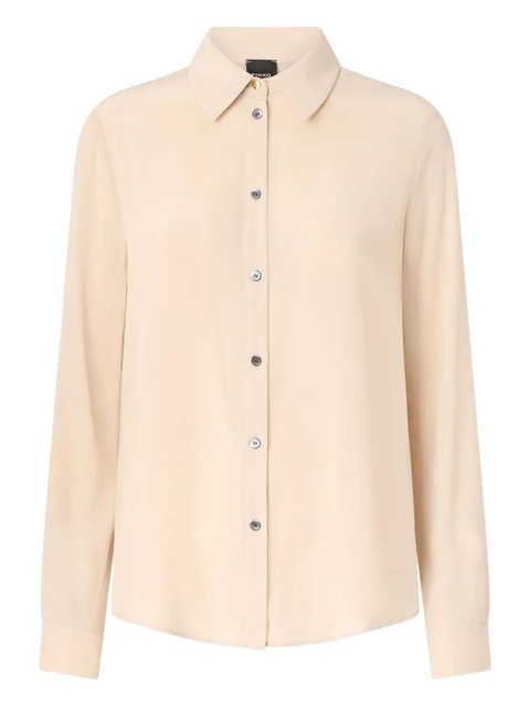 PINKO button-down silk shirt - Neutrals - zdjęcie produktu nr 1