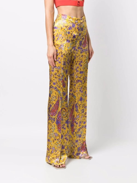 ETRO floral-print flared trousers - Yellow - zdjęcie produktu nr 2
