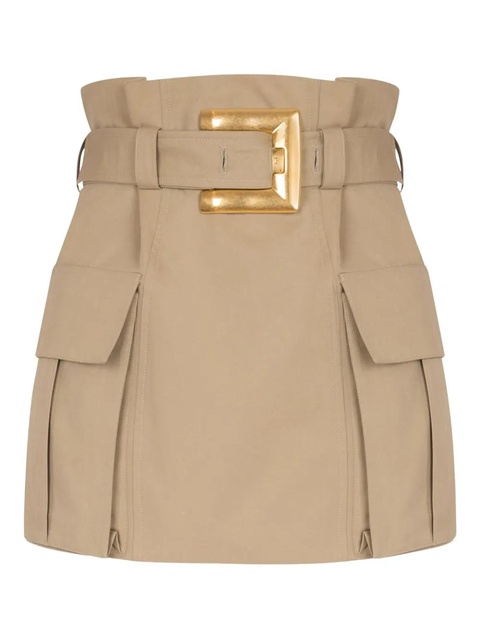 Balmain gabardine skirt - Neutrals - zdjęcie produktu nr 1