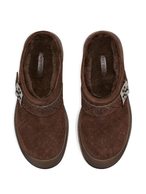 Tory Burch mellow shearling platform mules - Brown - zdjęcie produktu nr 2