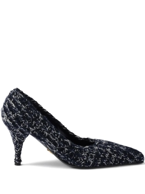 Prada 85mm knitted pumps - Blue - zdjęcie produktu nr 1