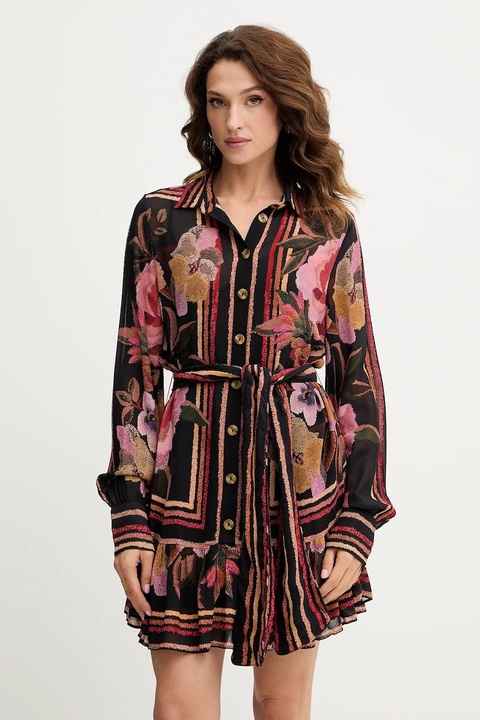 Farm Rio sukienka kolor czarny mini prosta 340071 - zdjęcie produktu nr 1