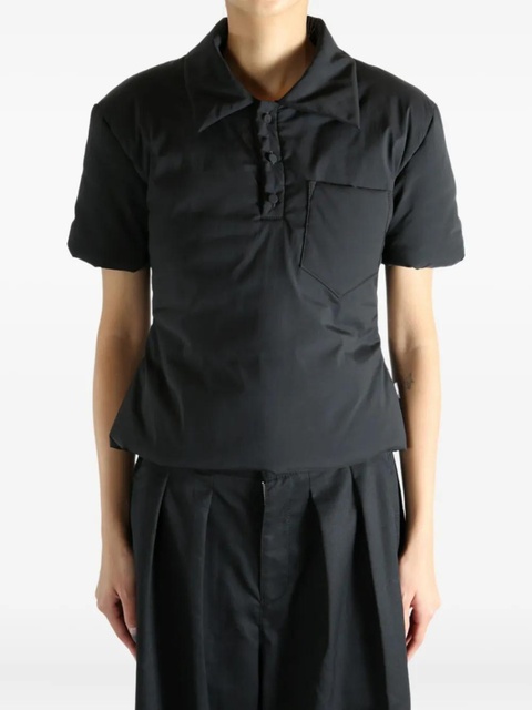 MM6 Maison Margiela padded polo shirt - Black - zdjęcie produktu nr 2