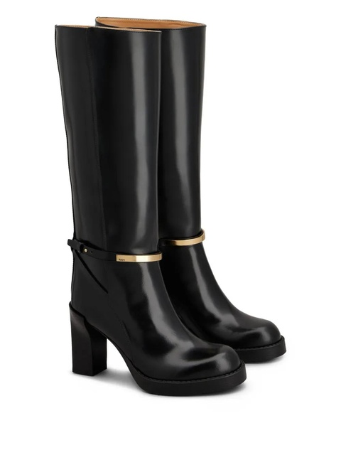 Tod's 80mm leather boots - Black - zdjęcie produktu nr 1