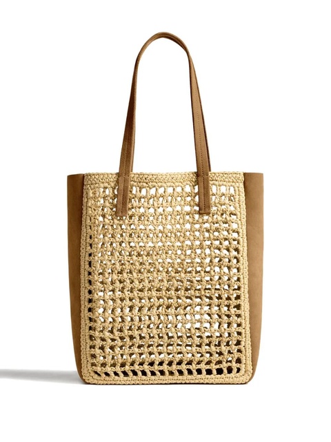 KHAITE small Zoe woven-panel tote bag - Neutrals - zdjęcie produktu nr 2