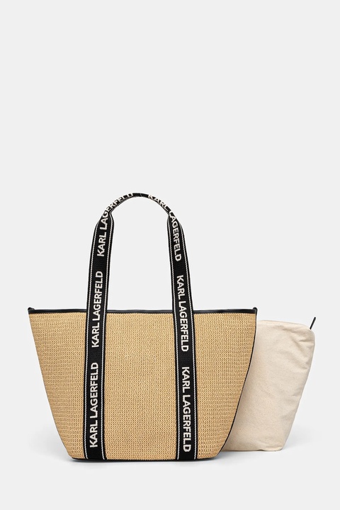 Karl Lagerfeld torebka K/ESSENTIAL kolor beżowy A1W46074 - zdjęcie produktu nr 1