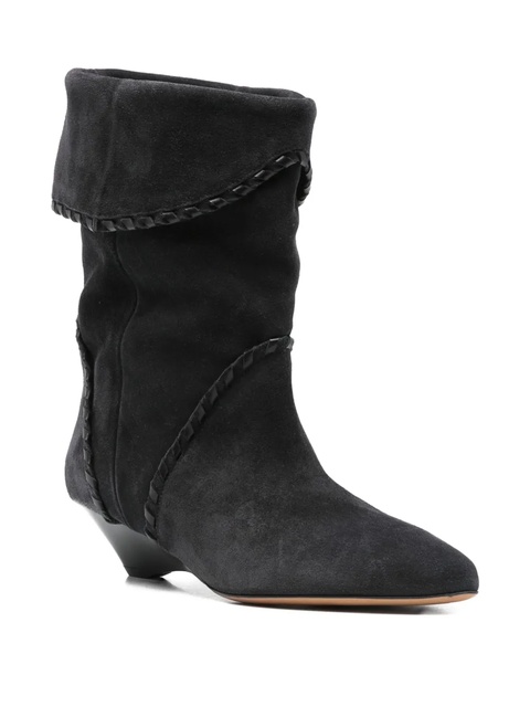 ISABEL MARANT 50mm Edoa braided-trim boots - Black - zdjęcie produktu nr 2