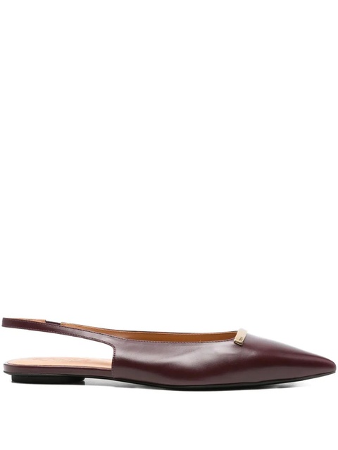 Tod's slingback pointed-toe flat pumps - Red - zdjęcie produktu nr 1