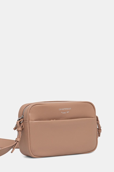 Emporio Armani torebka skórzana kolor beżowy EW003032 AF19229 - zdjęcie produktu nr 1