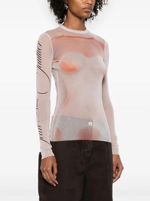 Jean Paul Gaultier silhouette-print T-shirt - Pink - zdjęcie produktu nr 1