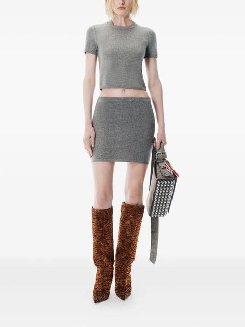 Alexander Wang embellished crew-neck t-shirt - Grey - zdjęcie produktu nr 2