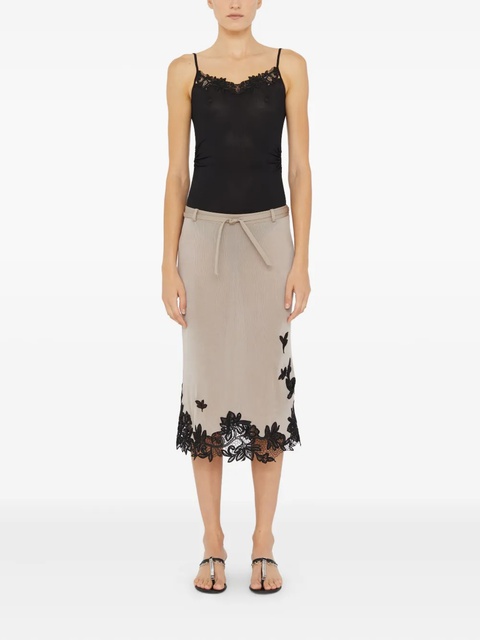 Christopher Esber Hibiscus-embroidered body - Black - zdjęcie produktu nr 2