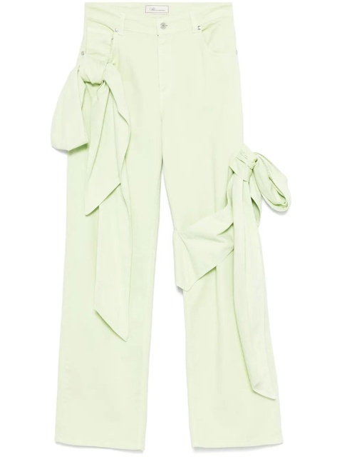 Blumarine bow-detail jeans - Green - zdjęcie produktu nr 1