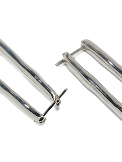 Jil Sander rectangle-link earrings - Silver - zdjęcie produktu nr 2
