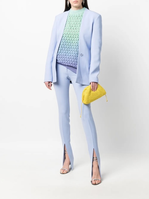 The Attico collarless single-breasted blazer - Blue - zdjęcie produktu nr 2