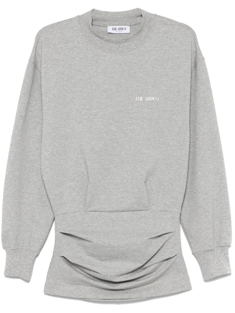 The Attico logo-appliqué mini dress - Grey - zdjęcie produktu nr 1