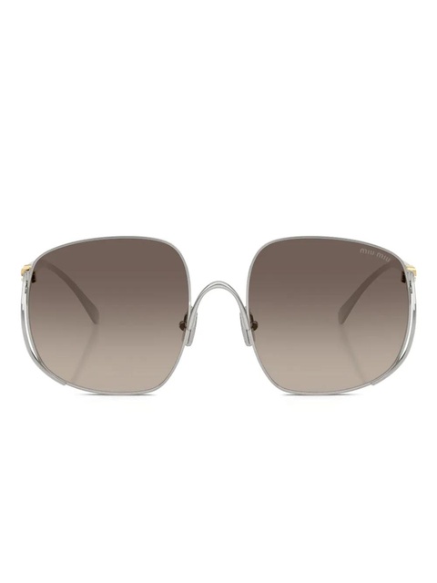 Miu Miu Eyewear square-frame sunglasses - Grey - zdjęcie produktu nr 1