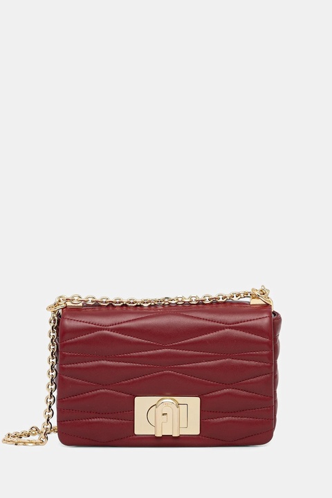 Furla torebka skórzana kolor bordowy WB01671.BX3221.CGQ00 - zdjęcie produktu nr 1