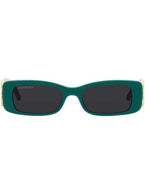 Balenciaga Eyewear BB0096S BB-plaque sunglasses - Green - zdjęcie produktu nr 1
