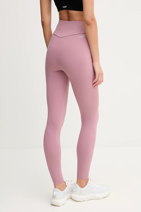 EA7 Emporio Armani legginsy treningowe kolor różowy gładkie AF12625.7W000232 - zdjęcie produktu nr 2