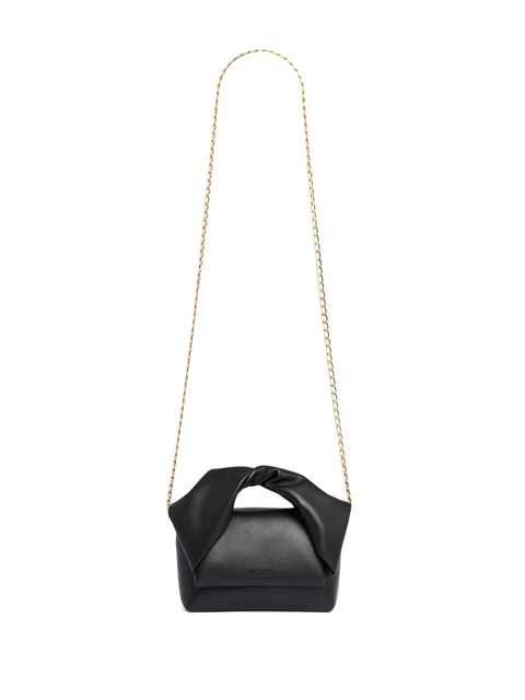 JW Anderson small Twister leather tote bag - Black - zdjęcie produktu nr 2