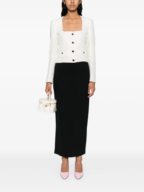 Alessandra Rich sequin-design tweed jacket - White - zdjęcie produktu nr 1