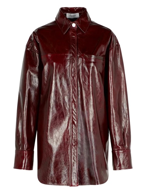 Sportmax nappa leather BOREL shirt - Red - zdjęcie produktu nr 1