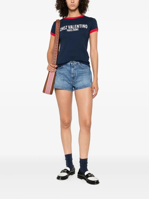 Valentino Garavani Chez Paris Rome-print T-shirt - Blue - zdjęcie produktu nr 2