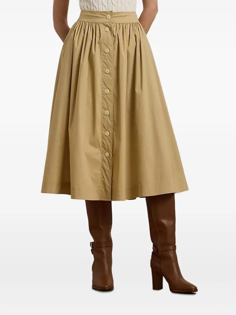 Lauren Ralph Lauren button-front gathered skirt - Neutrals - zdjęcie produktu nr 1