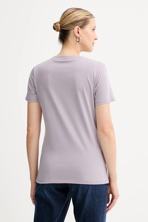 BOSS Orange t-shirt bawełniany BOSS ORANGE damski kolor fioletowy 50501139 - zdjęcie produktu nr 2