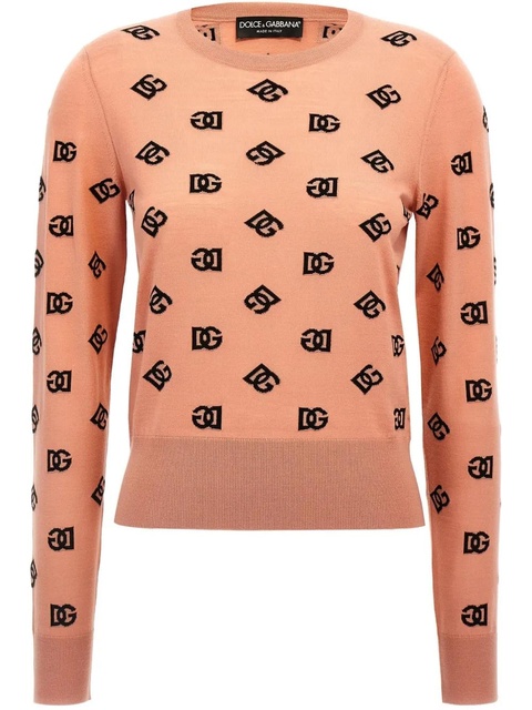 Dolce & Gabbana DNA wool-silk logo jumper - Pink - zdjęcie produktu nr 1