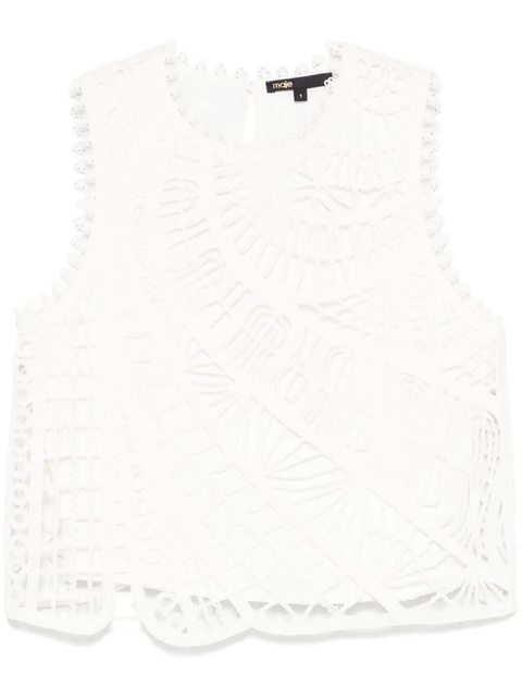 Maje embroidered tank top - White - zdjęcie produktu nr 1