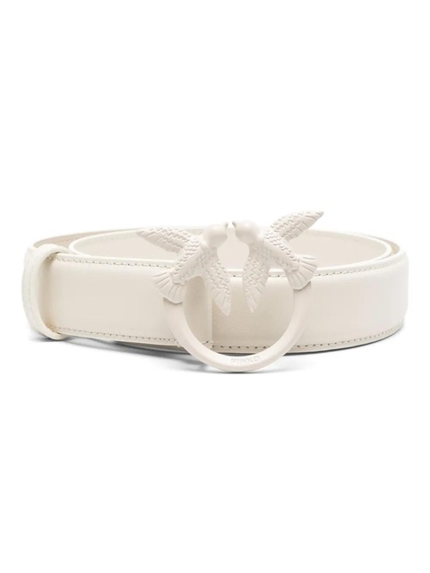 PINKO Love Berry leather belt - White - zdjęcie produktu nr 2