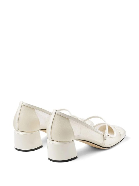 Jimmy Choo Elisa 45mm leather pumps - White - zdjęcie produktu nr 2