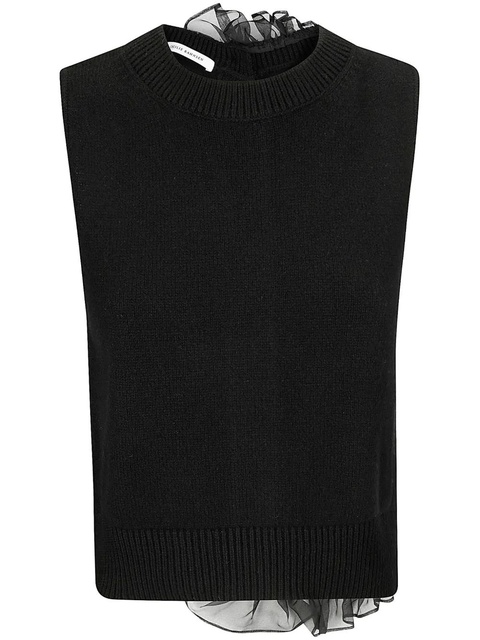 Cecilie Bahnsen Ruffle-detailing vest - Black - zdjęcie produktu nr 1