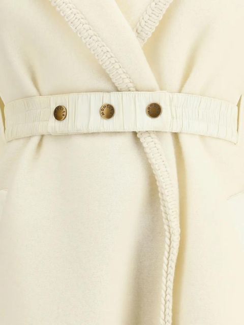 Moncler hooded fringed-hem cape - Neutrals - zdjęcie produktu nr 1
