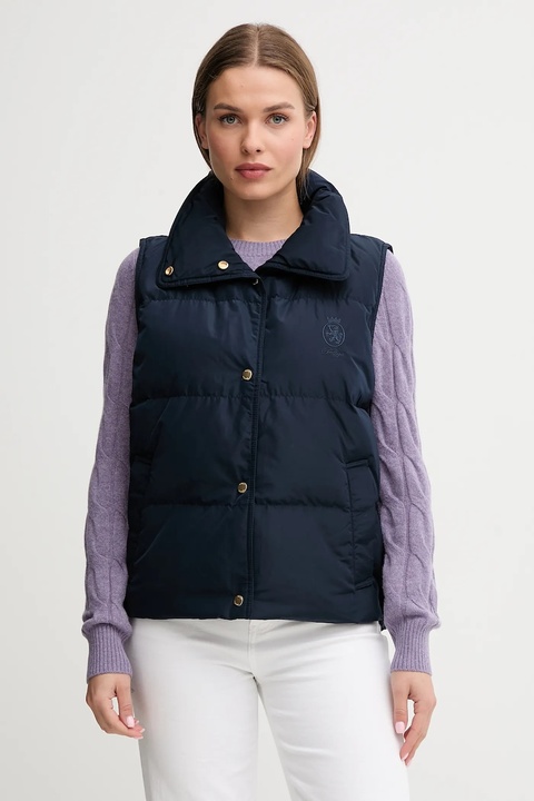 Tommy Hilfiger bezrękawnik puchowy kolor granatowy przejściowy WW0WW46545 - zdjęcie produktu nr 2